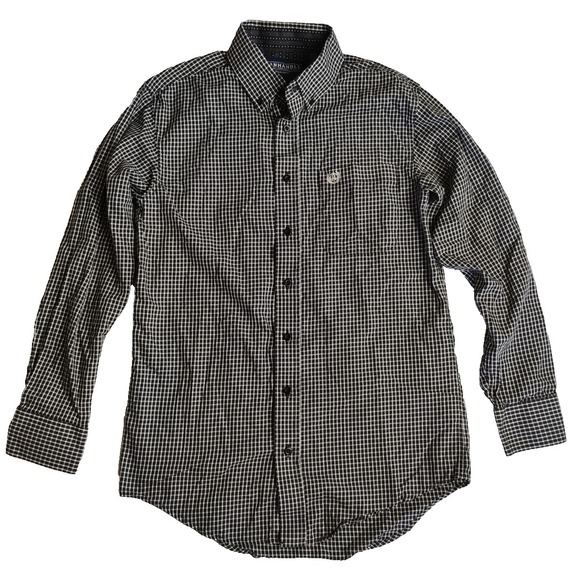 Panhandle Select Other - Panhandle Select‎ Mens SMALL Black/White Checkered Button Down Long Sleeve Shirt